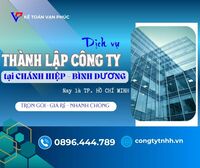 Dịch vụ thành lập công ty tại Chánh Hiệp – Bình Dương