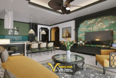 Nội thất phòng khách Indonchine