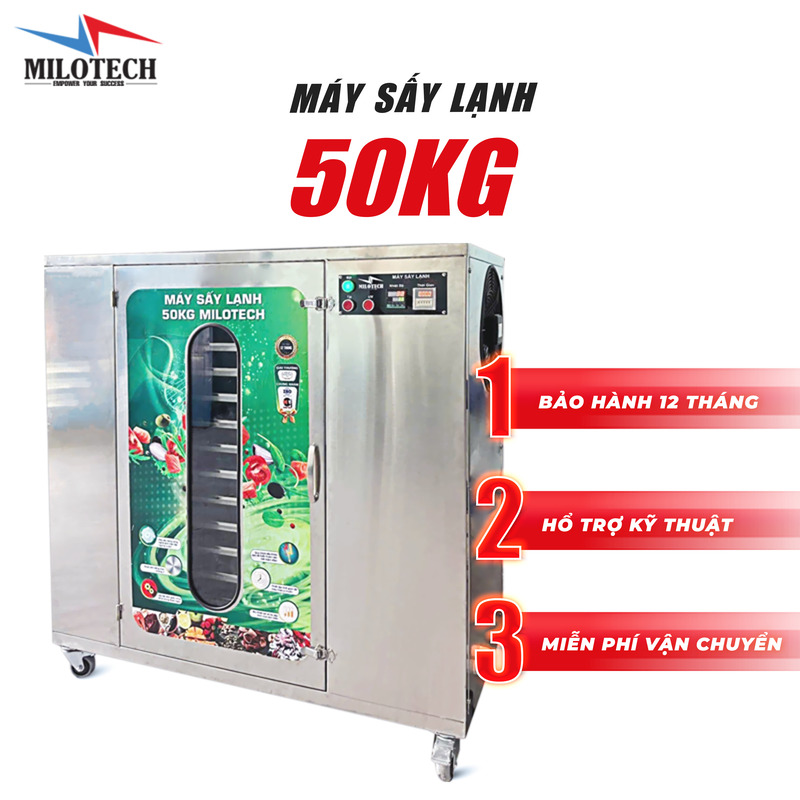 Máy sấy lạnh thực phẩm Milotech 50kg
