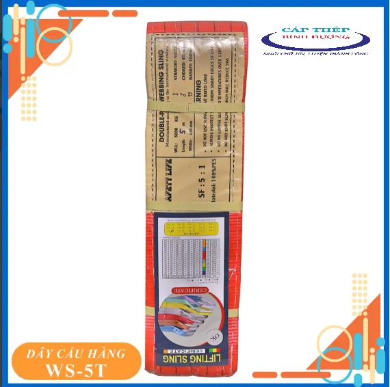 Cáp vải cẩu hàng 5 tấn