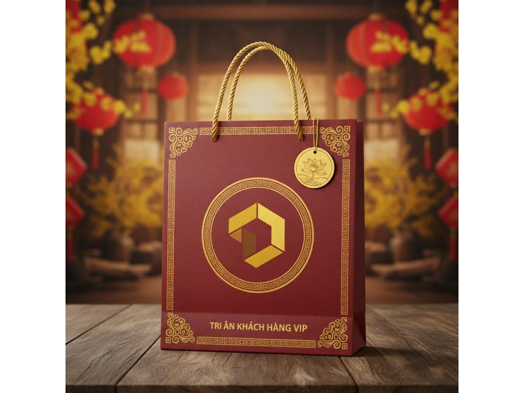 In túi giấy đựng quà tết
