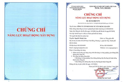 Đăng ký chứng chỉ năng lực xây dựng