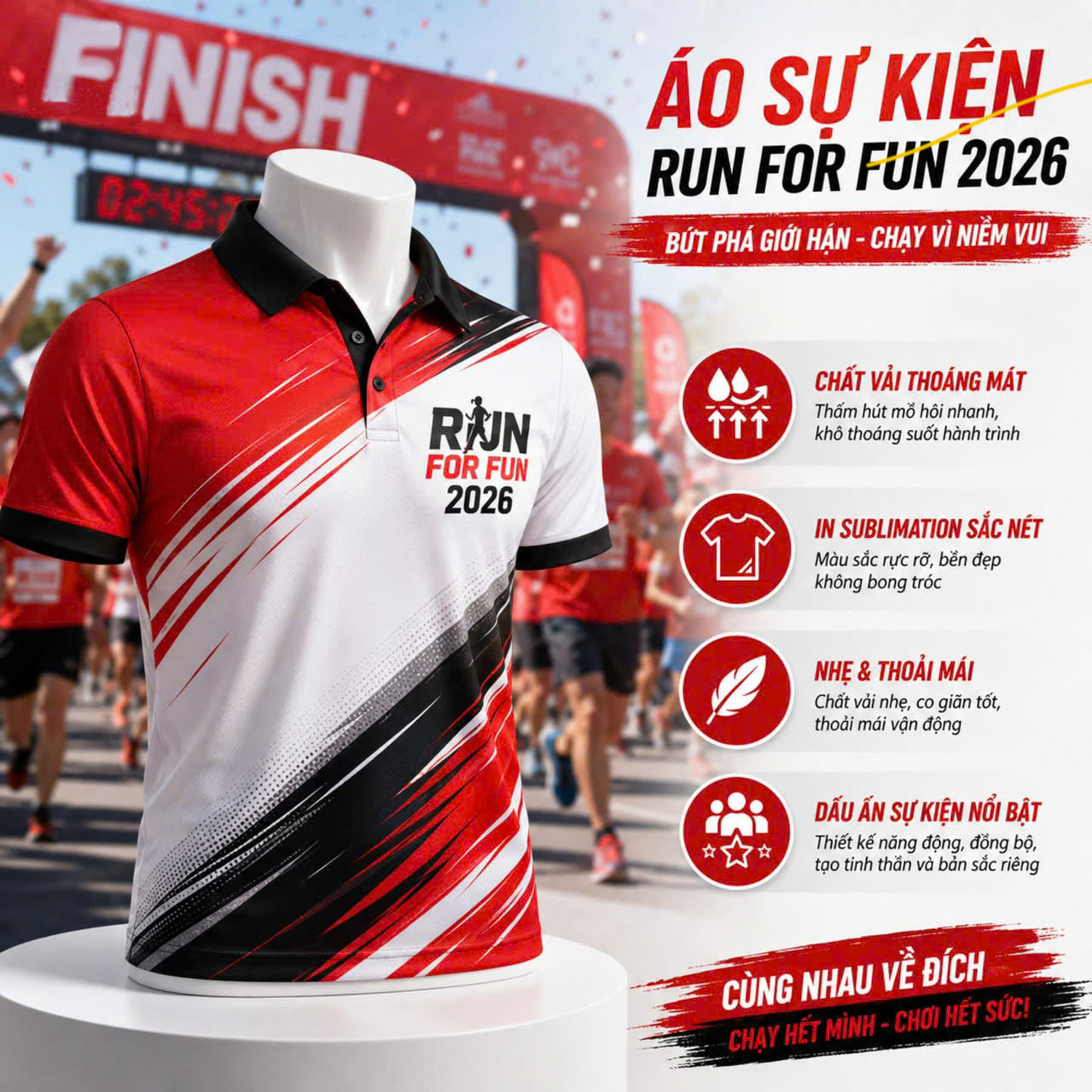 Áo thun Run For Run