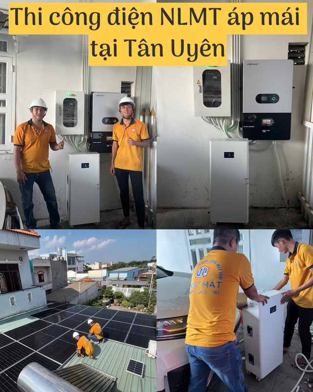 Thi công điện năng lượng mặt trời áp mái