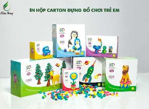 Hộp carton đựng đồ chơi trẻ con