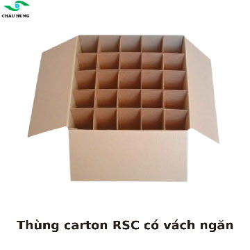 Thùng carton RSC vách ngăn