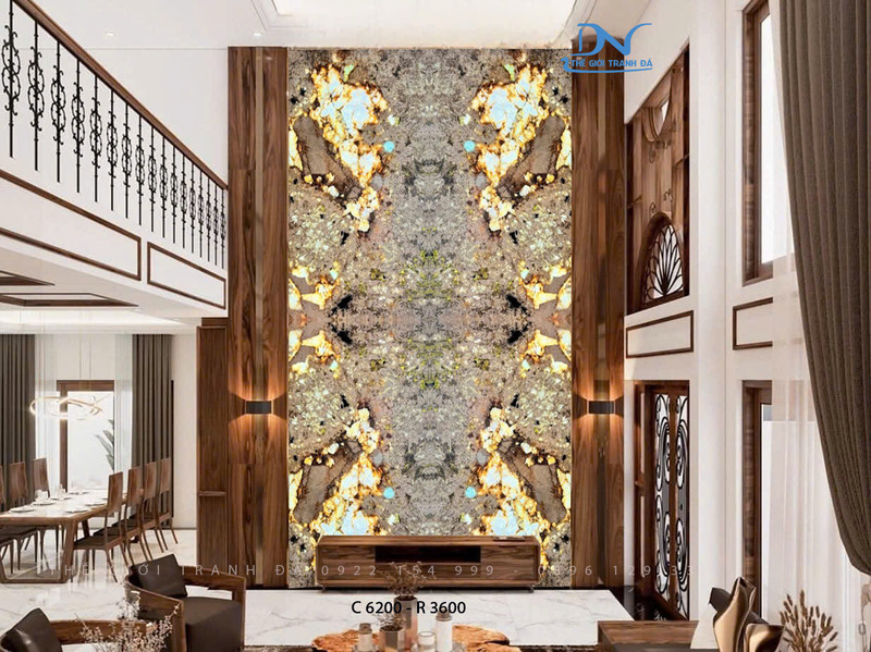Tranh đá xuyên sáng Alpinus - Thông tầng 4 tấm