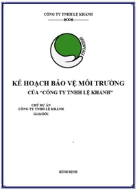 Lập kế hoạch bảo vệ môi trường