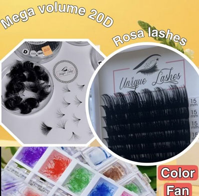 Pre made fan color lashes 20D
