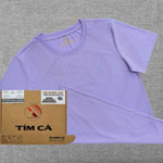 Áo thun unisex supe basic - Tím cà