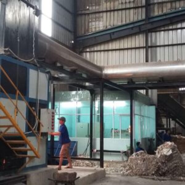 Nồi hơi đốt vải vụn ngành may mặc