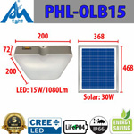 Đèn trong nhà năng lượng mặt trời 15w PHL-OLB15