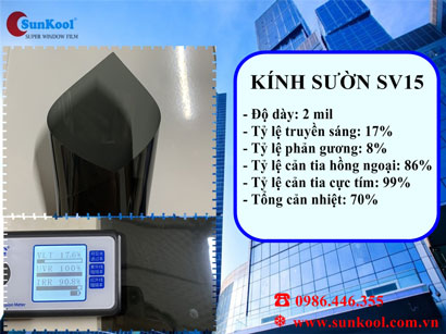 Phim cách nhiệt kính sườn SV15