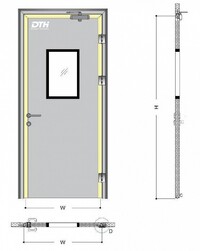 Cửa phòng sạch bản lề 1 cánh