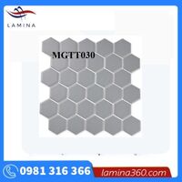 Gạch gốm sứ lục giác men bóng màu ghi