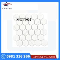 Gạch gốm sứ lục giác men bóng màu trắng