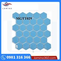 Gạch gốm sứ lục giác men bóng màu xanh
