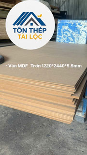 Ván MDF trơn 1220x2440x5.5cm