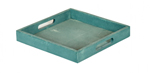 Faux shagreen square tray