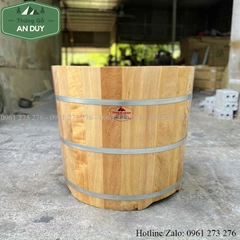 Bồn tắm tròn gỗ pomu