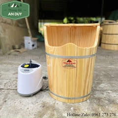 Thùng gỗ xông chân có nắp
