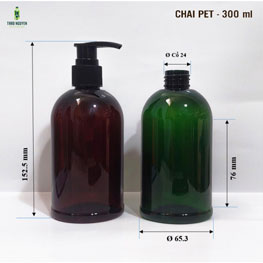 Chai nhựa 300ml đựng dầu gội sửa tắm