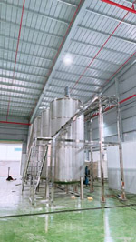 Hệ bồn khuấy + Sàn thao tác SS304