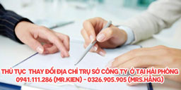 Thủ tục thay đổi địa chỉ trụ sở công ty