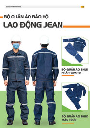 Bộ quần áo bảo hộ lao động Jean