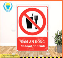 Biển báo cấm ăn uống