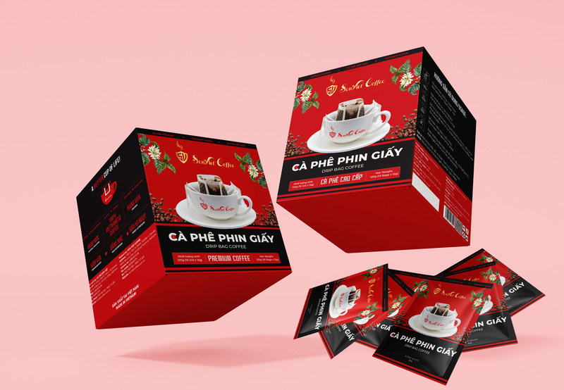 Thiết kế bao bì hộp cà phê phin giấy