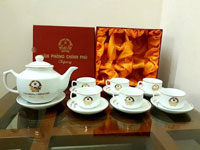 Bộ ấm chén in logo