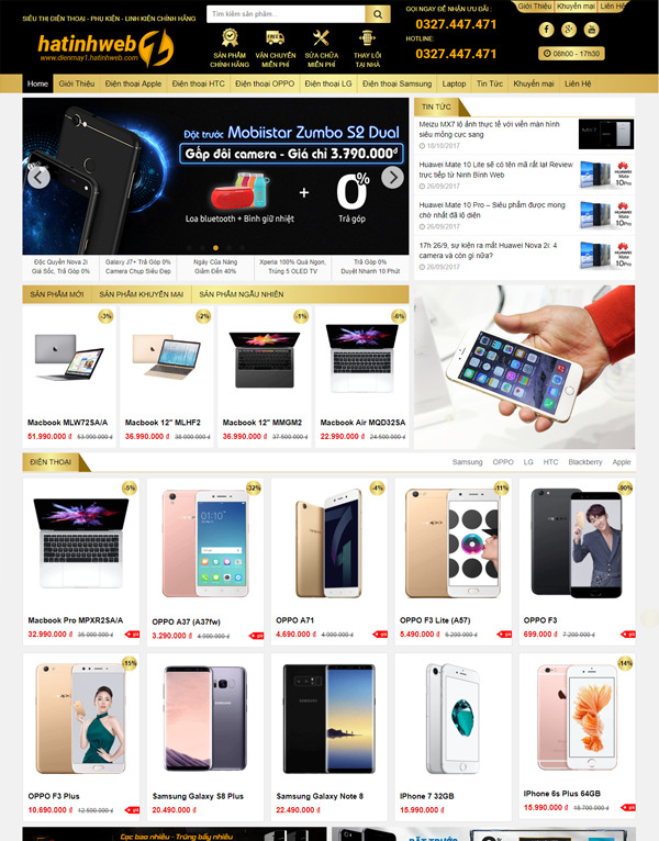Mẫu website bán hàng