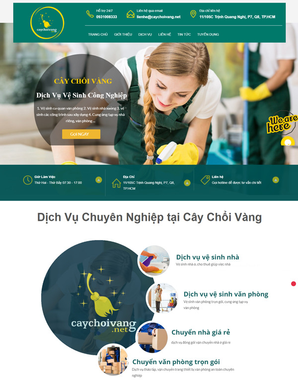 Mẫu website công ty dịch vụ