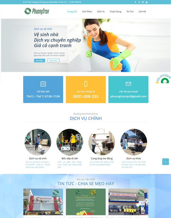 Mẫu website giới thiệu công ty
