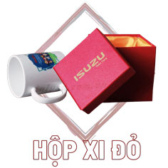 Hộp xi lót lụa đỏ