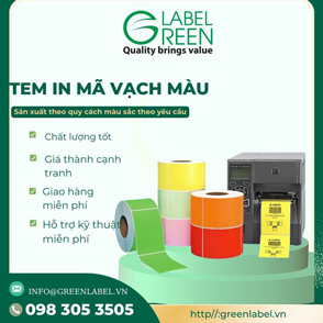 In ấn tem nhãn mã vạch màu