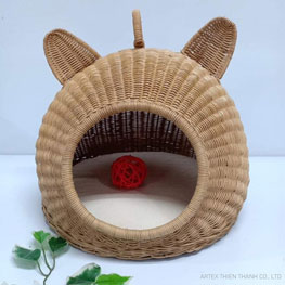 Rattan pet bed