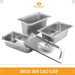 Khay inox đựng thạch trà sữa đựng trái cây