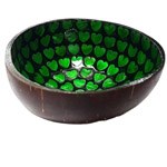 Coconut lacquered shell bowl