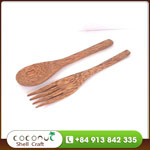 Coconut spoon and fork