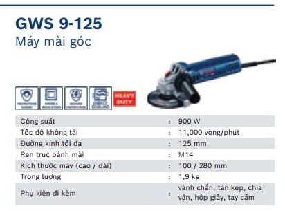 Máy mài góc GWS-9-125