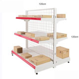 Kệ siêu thị đôi lưng lưới 120cm x 120cm