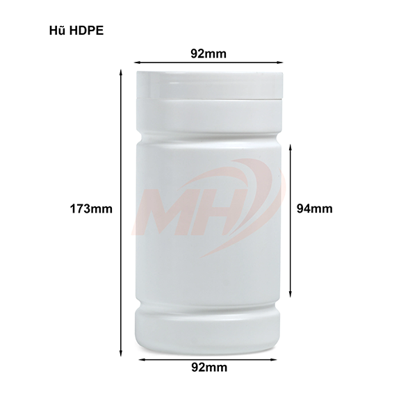 Hũ nhựa HDPE 2 ngấn