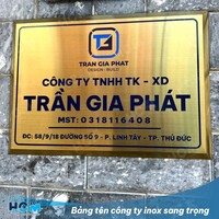 Bảng tên công ty inox