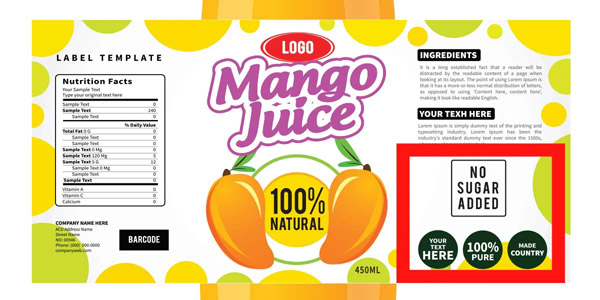 In tem nhãn đồ uống