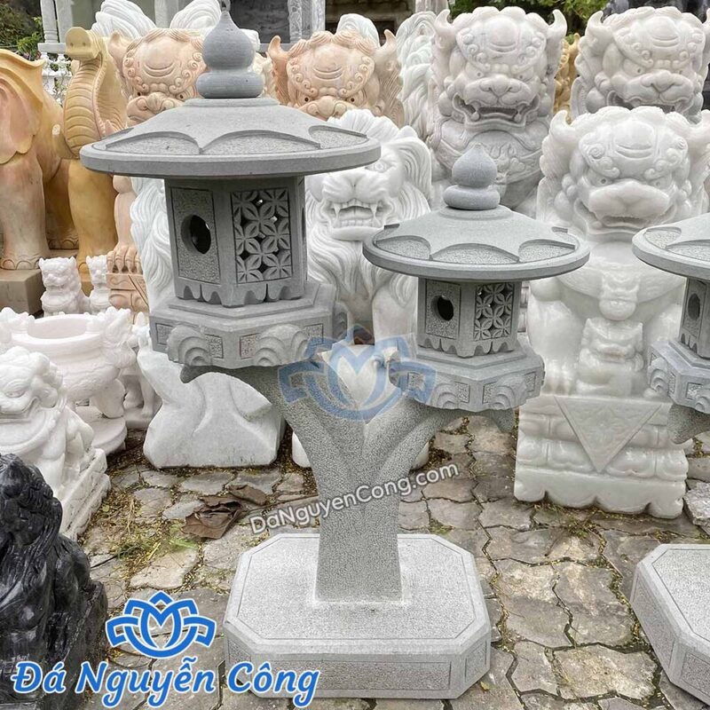 Đèn đá đôi sân vườn