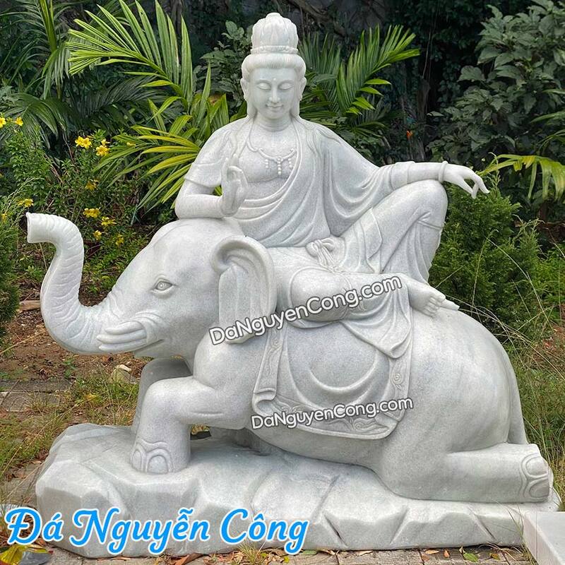 Tượng Phổ Hiền Bồ Tát bằng đá tự nhiên
