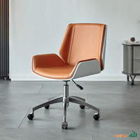 Ghế giám đốc lưng thấp ốp gỗ GVP036