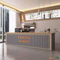 Quầy pha chế chữ I giá rẻ QB090